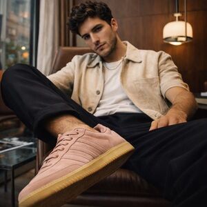 Adidas Samba OG Pink Suede Men’s 11.5 100% Authentic Fast Ship